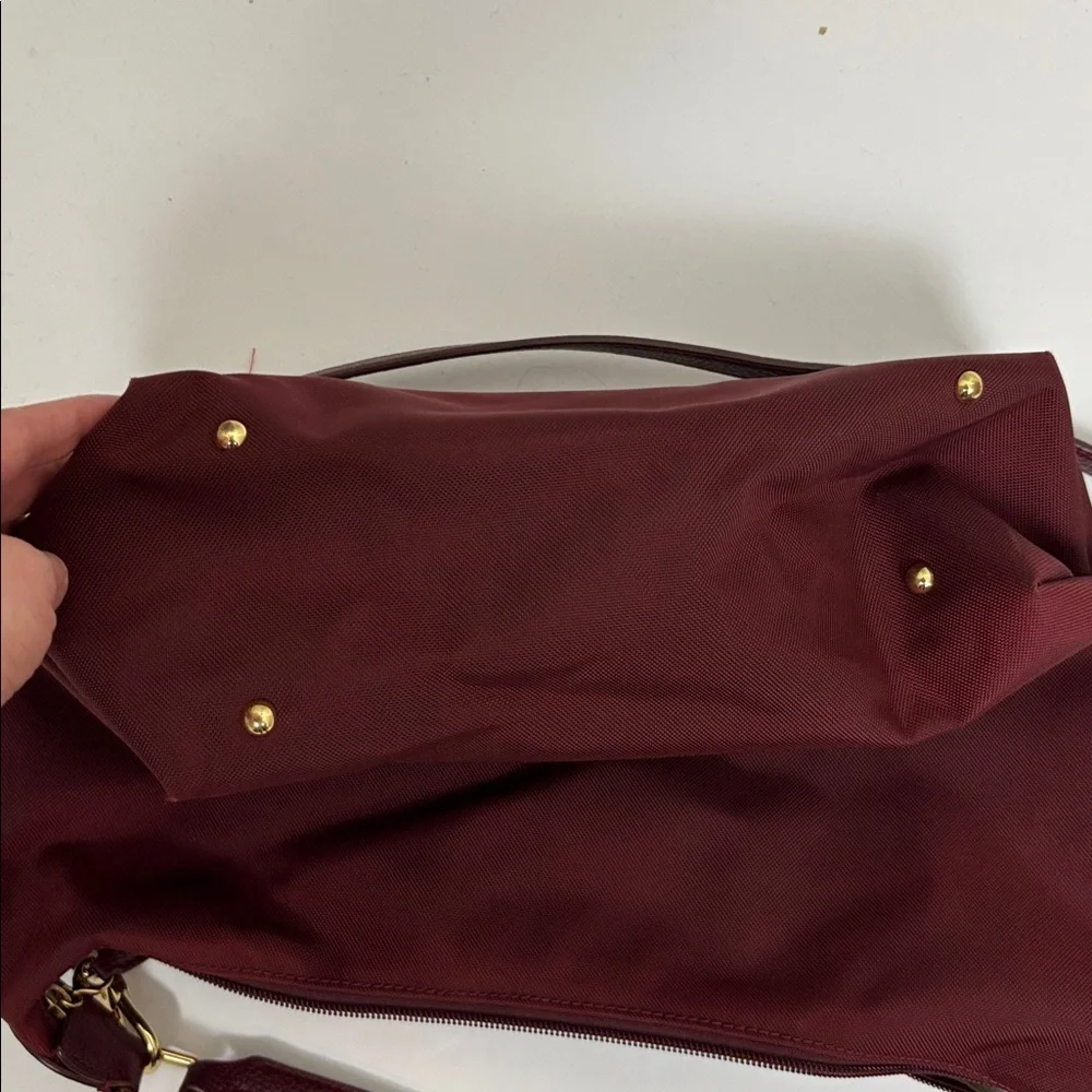 Lauren Ralph Lauren Deep Red Hobo Shoulder Bag - Medium Size